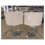 PAIR OF 26" O LAMPS - STEIN WORLD