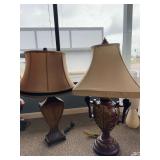 PT1603 BURGUNDY/GOLD (STYLECRLAMP - LAMPS AND L1038T TABLE LAMP BANANA LEAF - BASSETT MIRROR