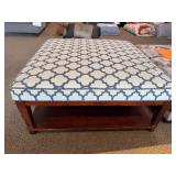 SQUARE  OTTOMAN W/SHELF - BASSETT FURNITURE IND., INC