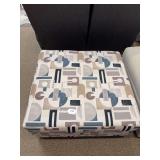 OTTOMAN CHEVLOIT MIDNIGHT - HUGHES FURNITURE