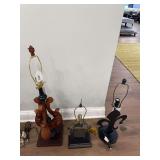 3 lamp bases (no shades)