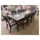 RECTANGULAR TABLE & 8 CANE BACK CHAIRS - LIBERTY