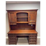 WYNWOOD DOUBLE PEDESTAL DESK W/ HUTCH TOP