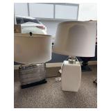W/LIGHT WHT LINEN SHADE WHITE - FANGIO LIGHTING AND 99679 CERAMIC LAMP - STEIN WORLD