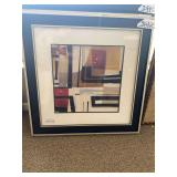 3 ABSTRACT WALL ART PICTURES, 35.5”sq, PAIR OF NEW CENTURY PICTURES 32”sq