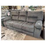 GRAY TRIPLE RECLINING SOFA CHAPMAN-polo - PARKER HOUSE FURNITURE