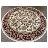 Cambridge round rug 7’7” x 7’7” Ivory/Red Kashan