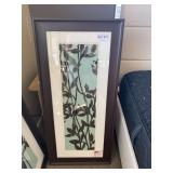 2 WALL ART PICTURES NEW CENTURY SILHOUETTE PLANTS, 21”w x 45”h