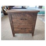 2 DRAWER ROUGH SAWN NIGHTSTAND - ARCHBOLD FURNITURE COMPANY