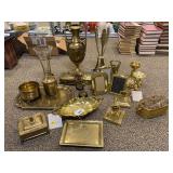 Large lot of brass items
