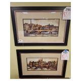 2 PARIS BRIDGE FRAMED PRINTS - NEW CENTURY PICTURE CORP