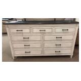 9 DRAWER STONE TOP DRESSER - BASSETT FURNITURE IND., INC
