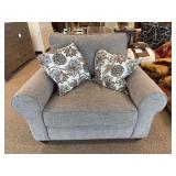 GRAY CHAIR AND A HALF WITH 2 PILLOWS - BASSETT FURNITURE IND., INC