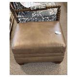 CAROLINA LEATHER OTTOMAN - BASSETT FURNITURE IND., INC