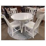 HAMPTON 42" RD SOLID TABLE & 4 CHAIRS - WHITEWOOD INDUSTRIES, INC