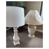 Cory Martin white base lamp, Peters Revington Furniture lamp