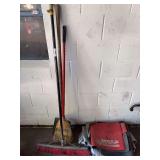 Brooms, tarp. Fender covers