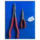 Snap-On needle nose pliers 2 pair red