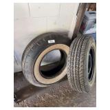 Wide white tire, 265/75 r 15 tire & wheel