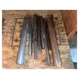 Punches(one solid brass), chisels