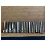 Snap-On 1/4” drive deep well metric sockets