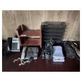 Telephones, letter organizers, power strips, office supplies