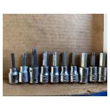 Snap-On 1/4” drive deep well metric sockets