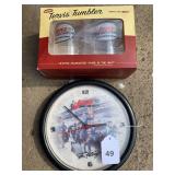 JASPER advertising, clock, cups, semis