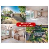 3 Bed, 2 Bath Brick Home with Full Basement - Online Real Estate Auction - 310 Kennedy Dr, Mt. Vernon, IN