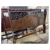 King wood and metal headboard