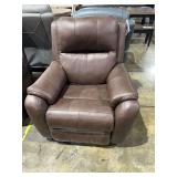 Wall saver power headrest recliner with heat and massage setting