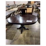 OVAL TABLE & BASE W/ 1 18” LEAF