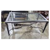 IRON AND GLASS COCKTAIL TABLE