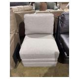 Grey armless chair