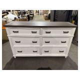 Aspen 6 drawer dresser 62 1/4” W x 18” D x 38” H   NII