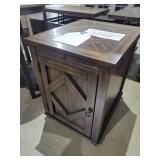 PROGRESSIVE FURNITURE INC. END TABLE W/PULL-OUT PLANK AND CABINET