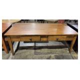 Amish solid wood two drawer coffee table