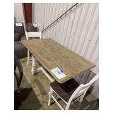 HI TOP TABLE & BASE W/ 2 STOOLS
