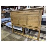 King size oak headboard w/USB charger