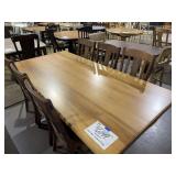 BASSETT TABLE & BASE W/ 6 SIDE CHAIRS PANEL BACK SIDE CHAIR - BROOKS FURNITURE MFG., INC.
