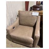 Leather power recliner