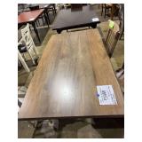BASSETT LIVE EDGE SOLID MAPLE TABLE, BENCH & 2 CHAIRS