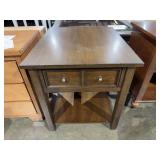 1 drawer rectangular end table