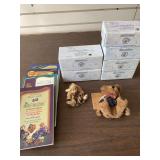 Boyd’s Beaty-built village accessories, 4 collector books, plush bear and resin hare