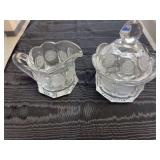 Fostoria Coun glass creamer/ sugar