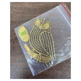 Bag of Kashmir India PAK YAK, metal ornaments, 100 owls