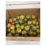 Box of Kashmir India PAK YAK, hand made and painted 61 apples