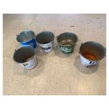 6 Tin ice buckets