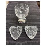 AC Elinor Desert Champ, 2 crystal heart shaped pcs