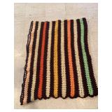 Hand crocheted afghan, 76” x 60”, used